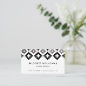 Modern Southwest Blanket Black Faux Silver Glitter Visitekaartje (Staand voorkant)