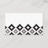 Modern Southwest Blanket Black Faux Silver Glitter Visitekaartje (Achterkant)