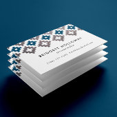 Modern Southwest Blanket Navy and Silver Glitter Visitekaartje