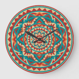Modern Southwest Mandala Grote Klok