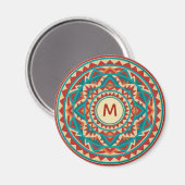 Modern Southwest Mandala Magneet (Voorkant / Achterkant)