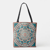 Modern Southwest Mandala Tote Bag (Achterkant)