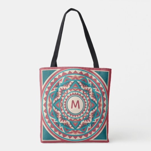 Modern Southwest Mandala Tote Bag (Achterkant)