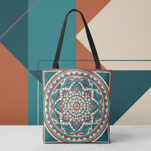 Modern Southwest Mandala Tote Bag