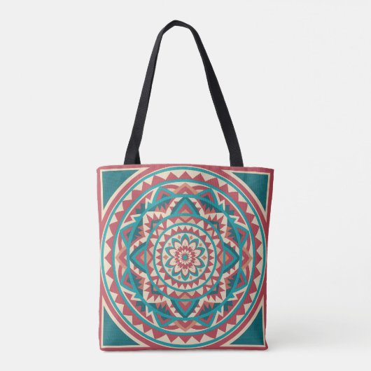 Modern Southwest Mandala Tote Bag (Achterkant)