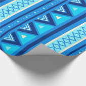 Modern Southwestern Geometric, Blue & Turquoise Cadeaupapier (Hoek)