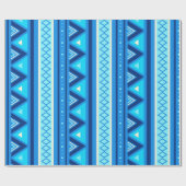 Modern Southwestern Geometric, Blue & Turquoise Cadeaupapier (Vlak)