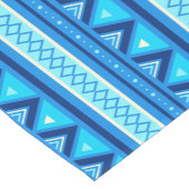 Modern Southwestern Geometric, Blue & Turquoise Korte Tafelloper (Hoek)