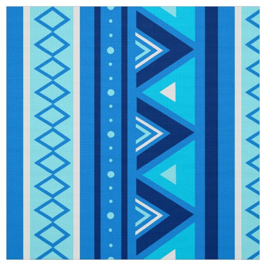 Modern Southwestern Geometric, Blue & Turquoise Stof (Swatch)