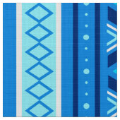 Modern Southwestern Geometric, Blue & Turquoise Stof (Close Up)