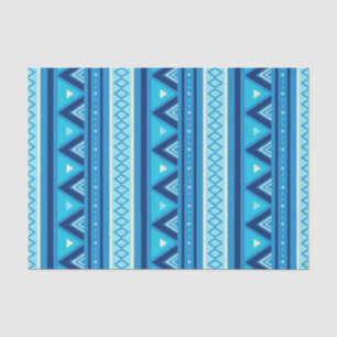 Modern Southwestern Geometric, Blue & Turquoise Tissuepapier