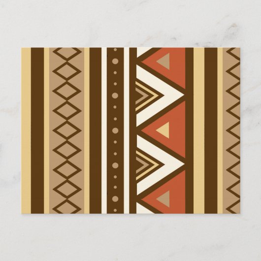 Modern Southwestern Geometric, Brown, Tan & Rust Briefkaart (Voorkant)