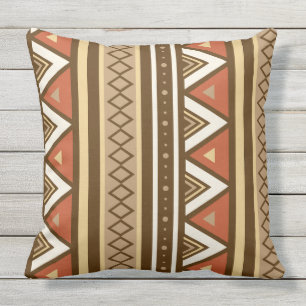 Modern Southwestern Geometric, Brown, Tan & Rust Buitenkussen