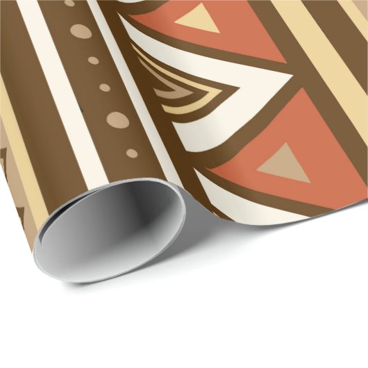 Modern Southwestern Geometric, Brown, Tan & Rust Cadeaupapier (Rol Hoek)