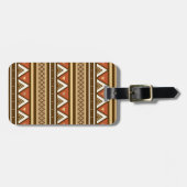 Modern Southwestern Geometric, Brown, Tan & Rust L Bagagelabel (Voorkant horizontaal)