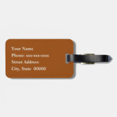 Modern Southwestern Geometric, Brown, Tan & Rust L Bagagelabel (Achterkant horizontaal)