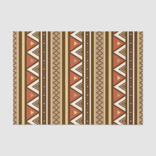 Modern Southwestern Geometric, Brown, Tan & Rust Tissuepapier (Voorkant)