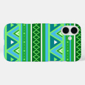 Modern Southwestern Geometric, Green en Aqua Case-Mate iPhone Case (Achterkant (horizontaal))