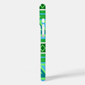 Modern Southwestern Geometric, Green en Aqua Case-Mate iPhone Case (Achterkant / Links)