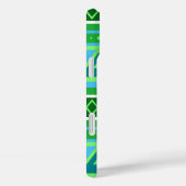 Modern Southwestern Geometric, Green en Aqua Case-Mate iPhone Case (Achterkant / Rechts)