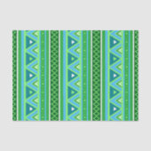 Modern Southwestern Geometric, Green en Aqua Tissuepapier (Voorkant)