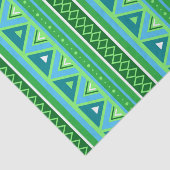 Modern Southwestern Geometric, Green en Aqua Tissuepapier (Detail)