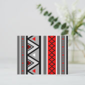 Modern Southwestern Geometric, Red & Grey/Grey Briefkaart (Staand voorkant)