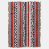 Modern Southwestern Geometric, Red & Grey/Grey Deken (Voorkant Verticaal)