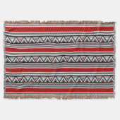 Modern Southwestern Geometric, Red & Grey/Grey Deken (Voorkant)