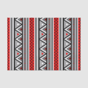 Modern Southwestern Geometric, Red & Grey/Grey Tissuepapier