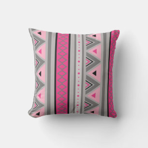 Modern Southwestern Geometric, Roze and Grey Buitenkussen