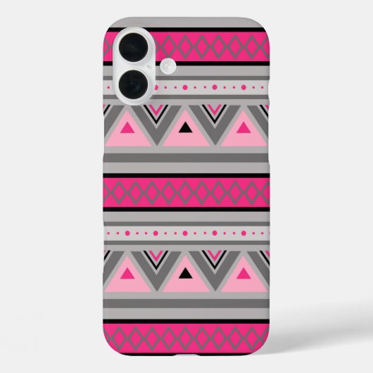 Modern Southwestern Geometric, Roze and Grey Case-Mate iPhone Case (Achterkant)