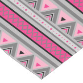 Modern Southwestern Geometric, Roze and Grey Korte Tafelloper (Hoek)