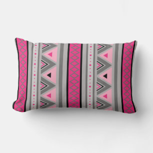 Modern Southwestern Geometric, Roze and Grey Kussen