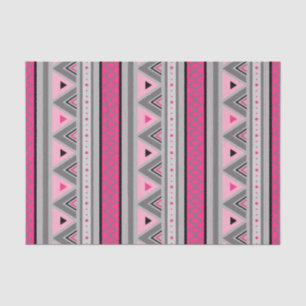 Modern Southwestern Geometric, Roze and Grey Tissuepapier