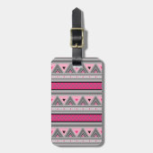 Modern Southwestern Geometric, Roze en Gray Bagagelabel (Voorkant verticaal)