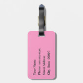 Modern Southwestern Geometric, Roze en Gray Bagagelabel (Achterkant verticaal)