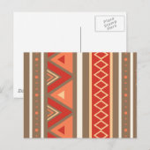 Modern Southwestern Geometric, Taupe & Oranje Briefkaart (Voorkant / Achterkant)