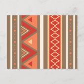 Modern Southwestern Geometric, Taupe & Oranje Briefkaart (Voorkant)