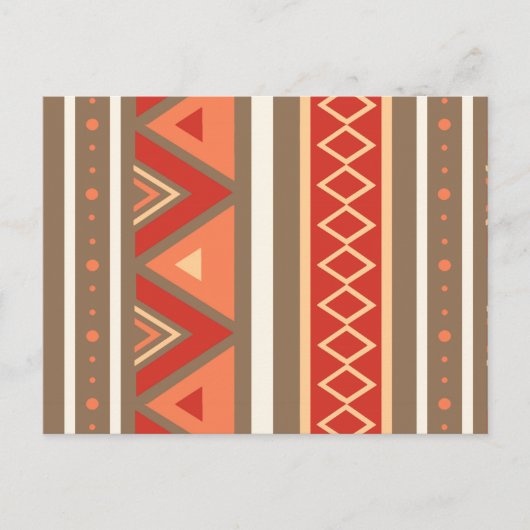Modern Southwestern Geometric, Taupe & Oranje Briefkaart (Voorkant)