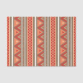 Modern Southwestern Geometric, Taupe & Oranje Tissuepapier (Voorkant)