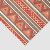 Modern Southwestern Geometric, Taupe & Oranje Tissuepapier (Detail)
