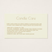 Modern Soy Candle Care Kaart met Logo (Voorkant)