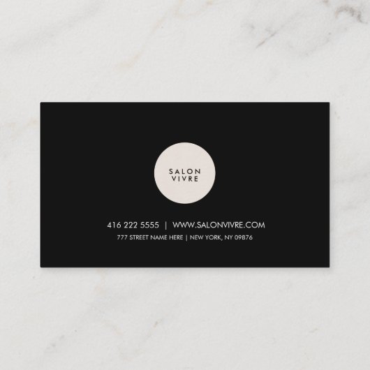 Modern Spa of Salon Minimalist Visitekaartje (Achterkant)