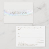 Modern Spa Salon Tropical Gift Certificaat (Voorkant / Achterkant)