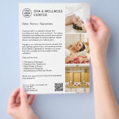Modern Spa Wellness Wit Promotiebedrijf Flyer (Hand)