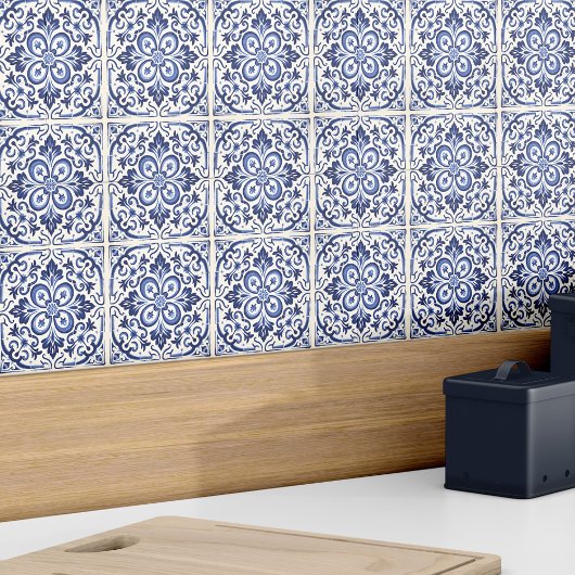 Modern Spaans Azulejo Decor Elegant Blauw Tegeltje
