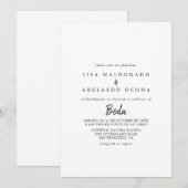 Modern Spaans huwelijk Kaart (Voorkant / Achterkant)