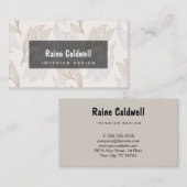 Modern Space Designer laat esthetiek achter. Visitekaartje (Voorkant / Achterkant)