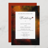 Modern Space Science Fiction Wedding Kaart (Voorkant / Achterkant)